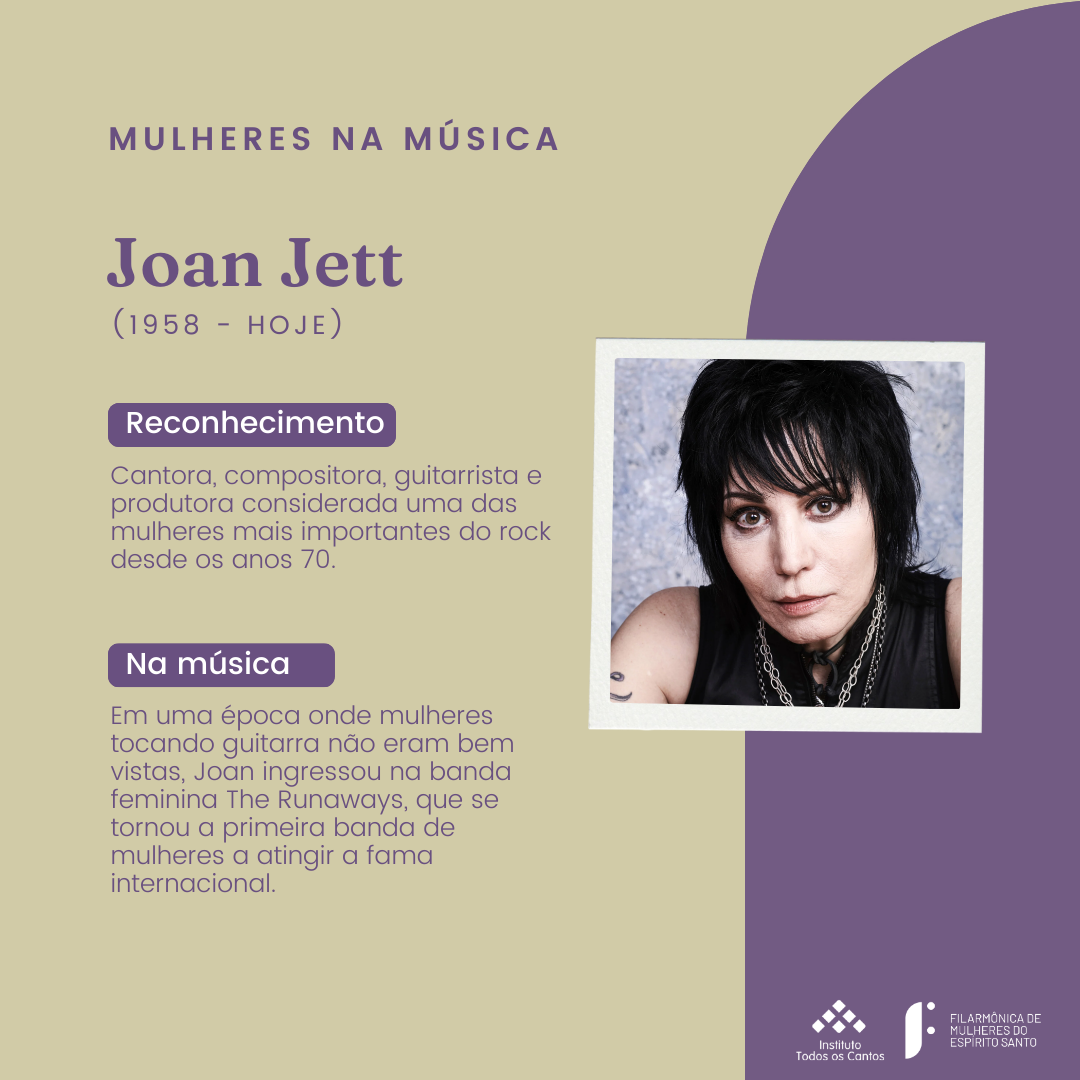 Mulheres na música: Joan Jett - Instituto Todos os Cantos